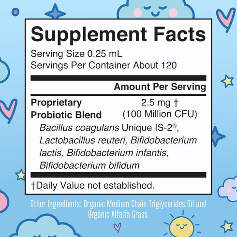 MaryRuth Organics USDA Organic Infant Liquid Probiotic Drops, Baby Essentials | Vegan | Non-GMO | 125 Servings