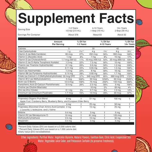 MaryRuth Organics Multivitamin Multimineral - 32oz Liquid Vitamins for Women, Men & Kids, No Added Sugar
