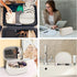 KTMOUW 3 Pcs Waterproof Makeup Bag Set, Portable Travel Organizer for Women, Weave Toiletry Bag, Beige