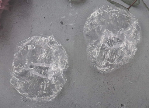Sowaka 50 Pcs Disposable Clear Elastic Waterproof Ear Cap Protectors for Shower, Hair Dye, Bathing Spa, Home, Hotel,