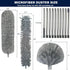 20+ Feet High Reach Duster Kit with 3-14 ft Extension Pole for Cleaning Fan, Spider web, High Ceiling, Blinds, Furniture, Cars - Cobweb Microfiber Duster // Outdoor & Indoor Extendable Duster