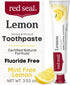 Red Seal Herbal & Mineral Fluoride Free Lemon Toothpaste, Mint Free, Vegan Friendly, 3.53 oz