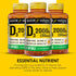 MASON NATURAL Vitamin D3 2,000 IU Ultra Strength, Supports Bone Density & Immune Health, 60 Softgels, 3 Pack
