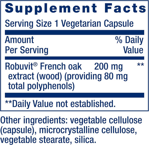 Life Extension Energy Renew, French Oak Extract, Non-GMO, Gluten-Free, Vegetarian, 30 Capsules