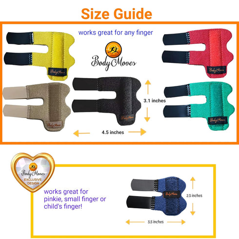 BodyMoves 5 Finger Splints plus 1 pinkie/kid splint (with Blue Pinkie)