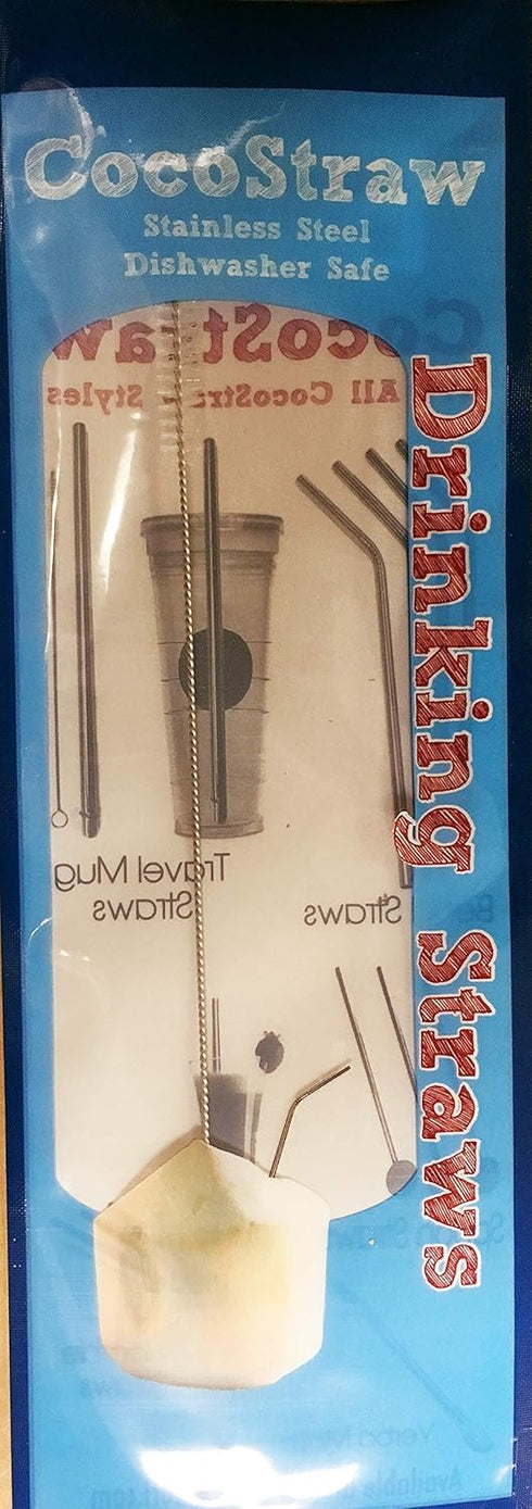 rawnori Pipe Cleaning Cleaner Brush - for Glass, Smoke, CocoStraw Brand Heavy Duty Cleaner with Stainless Steel Handle