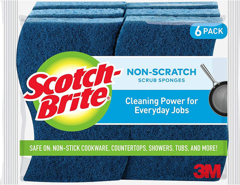 Scotch-Brite Scrub Sponge, Non-scratch, 9-Count by 3M