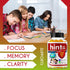 Hint Brain Memory Supplements for Kids & Teens, Omega 3 Vitamins, Low Sugar 60 Gummies for Focus & Eye Support