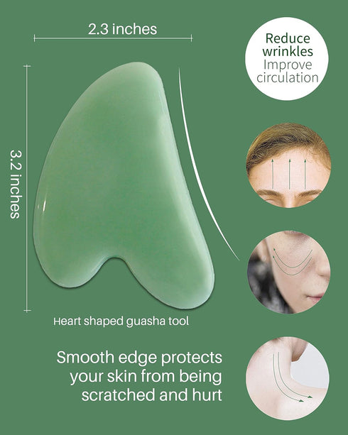 MoHern Gua Sha Massage Tools, 4 Pcs Multi-Shaped Tools for Face & Body Massage