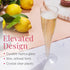 Prestee 100 Clear Disposable Champagne Flutes - Perfect for Toasting, Weddings, Parties & New Year's Eve - 2024