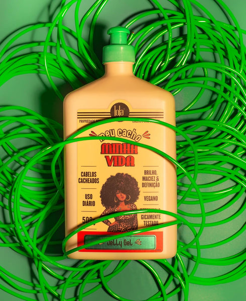 Lola From Rio - Meu Cacho Minha Vida - Moisturizing Jelly Gel for Frizz-Free, Defined, Bouncy Curls and Waves 17.6 Fl Oz