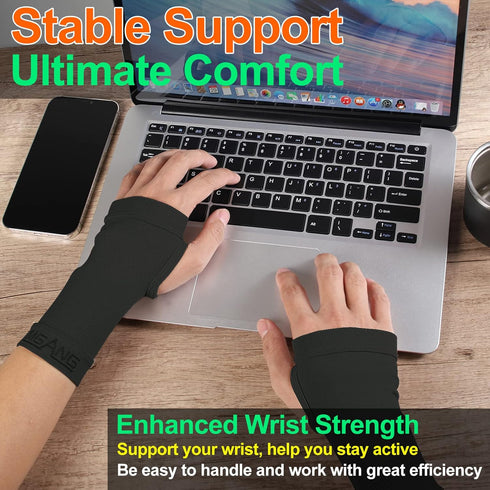 MGANG Wrist Support Sleeves, 1 Pair Compression Gloves for Unisex, 20-30 mmHg Wrist Brace Support