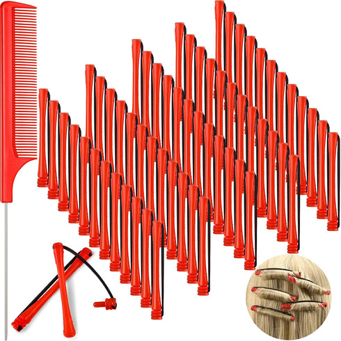 WILLBOND 60 Pcs Perm Rods - Plastic Cold Wave Perming Curlers for Short Long Hair, Small Hair Curling Rollers with