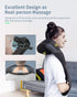 JIODTMER 3D Back Neck and Shoulder Massager with Heat,Deep Tissue Kneading Pillow, Electric Full Body Massager