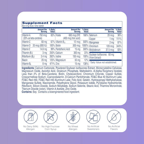 One A Day Women's Menopause Multivitamin with Vitamin A, C, D, E, and Zinc for Immune Health Support