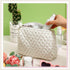 3 Pieces Cotton Quilted Makeup Bag Set, Aesthetic Travel Toiletry Bags, Cute Kawaii Pouch for Women