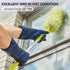 Vgo... 2 Pairs Reusable Household Aromas Gloves: Durable Long Sleeves Kitchen Cleaning Gloves (Dark Blue & Hi-viz
