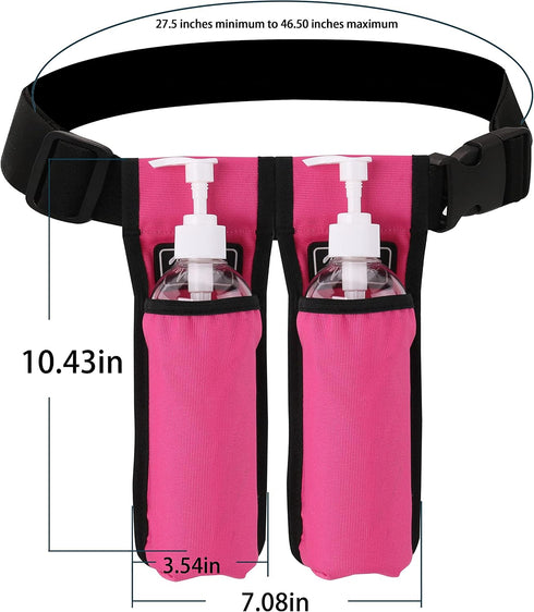 HolsterDb1KD-Rose Massage Bottle Bag Massage Therapist Holster Massage Lotion Holster Massage Oil Red