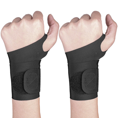 2 Pcs Ultra-Thin Wrist Brace Support for Carpal Tunnel, Pain Relief, Arthritis, Tendonitis, Elastic Wrist Wraps for