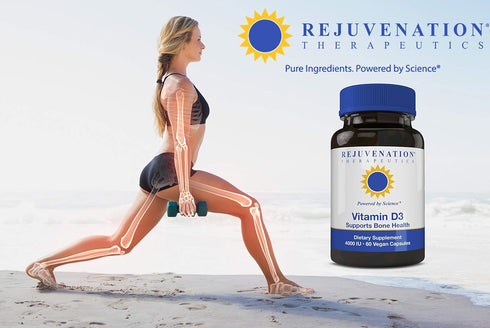 Vitamin D3 4000IU - Supports Bone Health, 60 Vegan Capsules