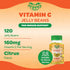 Vitamin C Jelly Bean Gummies for Adults, Immune Support Dietary Supplements, Vegetarian, 120 Citrus Blast Jelly Beans, Kosher