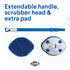 Clorox Extendable Tub and Tile Scrubber with Extra Pad for Efficient Cleaning