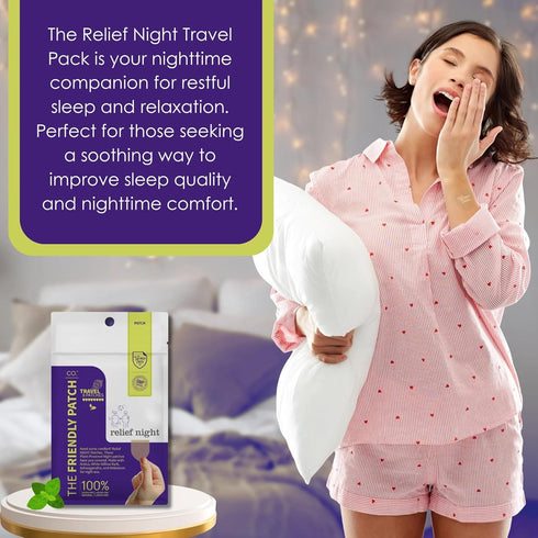 Relief Night Patch - 8 pack with Arnica, White Willow Bark, Melatonin for Soreness and Sleep