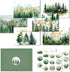 KTHONIOMANTE 24 Pack Green Forest Thank You Cards with Envelopes & Stickers -
