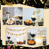 240 Pcs 70th Birthday Decorations, Birthday Party Tableware, Plates, Napkins, 9oz Cups for 30 Guests