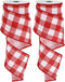 Wired Edge Plaids Ribbon, Whaline 2 Rolls, Buffalo Check Ribbon, 2.5 Inch for DIY Gift Wrapping