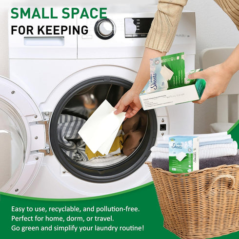 Laundry Detergent Sheets, Eco Friendly (Pack of 2) - Hypoallergenic, Free & Clear Scent, Up to 160 Loads