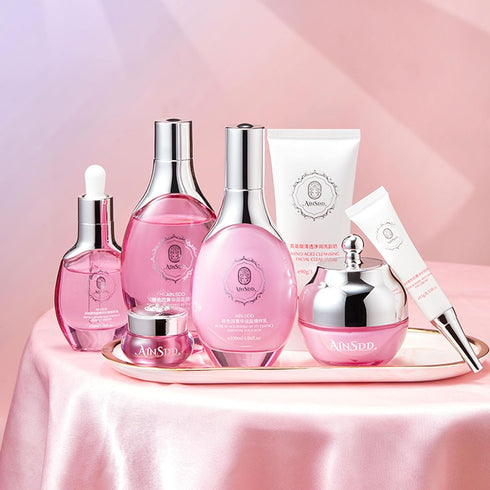 Hyaluronic Acid Anti Aging Skin Care Set | Daily Skincare Kit for Women, 7 Pieces Beauty Gift Set