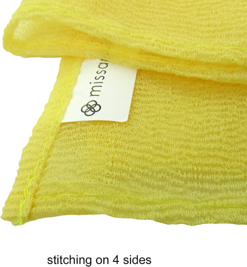 Missamé Nylon Back Towel Scrubber - Bath and Shower Wash Cloth for Smooth Beautiful Skin (1-Pack)