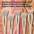Daubigny 16Pcs Silver Premium Synthetic Makeup Brush Set - Professional Foundation, Powder, Concealers, Eye Shadows,