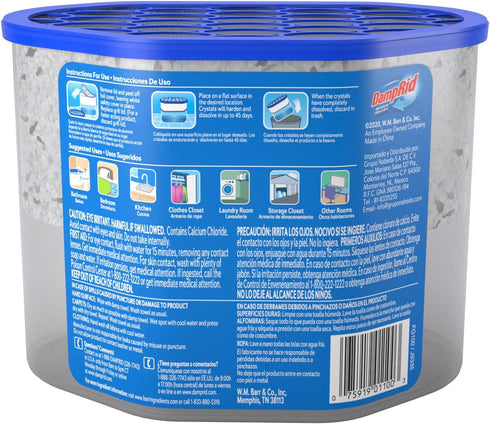 DampRid FG100 Unscented Disposable Moisture Absorber, 10.5-Ounce, White