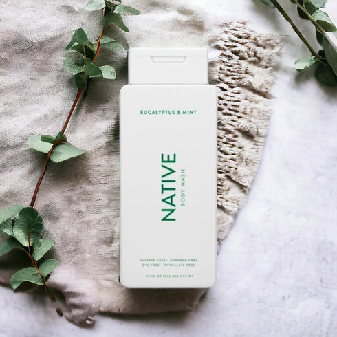 Native Body Wash with Naturally Derived Ingredients | Eucalyptus & Mint 18 oz - 2 Pk for Soft Skin