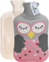 Hot Water Bag Hot Water Bottle 2 Liter, Heat Up and Refreezable Hot Cold Pack with Knit Cover for Pain Relief, Hot Cold
