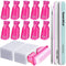 Teenitor Gel Nail Polish Remover Kit, 10pcs Remover Clips, 115pcs Nail Wipe Pads, Hot Red
