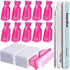 Teenitor Gel Nail Polish Remover Kit, 10pcs Remover Clips, 115pcs Nail Wipe Pads, Hot Red