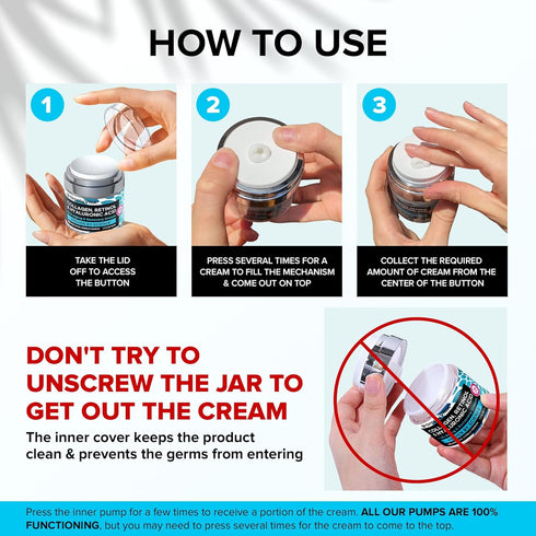 SimplyVital Face Moisturizer Collagen Cream - Anti Aging Day & Night Face Cream for Neck and Décolleté - 1.7oz