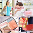 Sotiff 3 Pcs Preppy Patch Makeup Bag - Waterproof Travel Toiletry Bag for Women with Handle