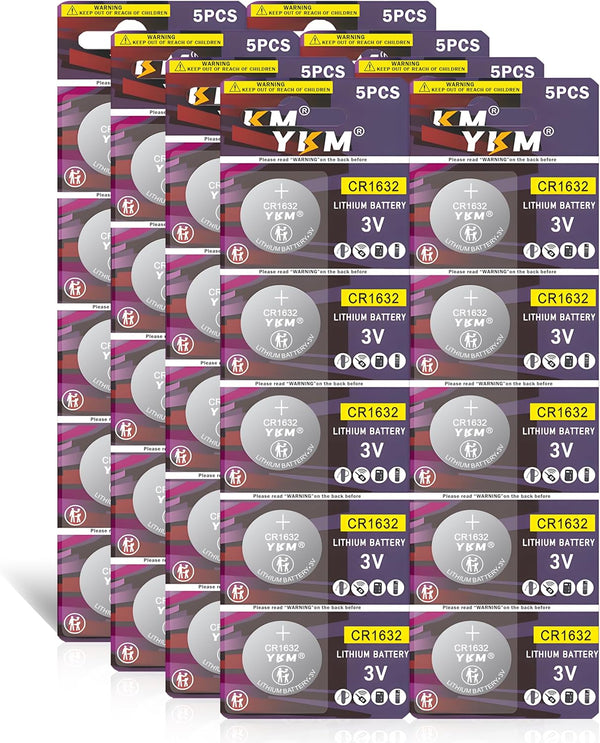 40 Pack CR1632 3 Volt Coin Cell Battery for Car Key Fob, Keyless Remote, Watch, Scale, Thermometer