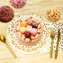 176 Pieces Gold Disposable Party Dinnerware Set, Black Paper Plates, Napkins, Cups, Gold Plastic Utensils