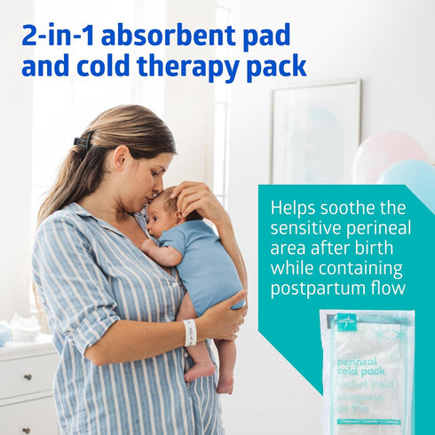 Packs (24 Count) 4.5" 14.25" Medline Perineal Cold for Postpartum Care Each Absorbent Pad is x Perfect for your After