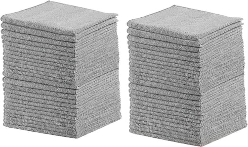 Rubbermaid All Purpose Microfiber Cleaning Cloth Towels, 50 Pack, 14"x14", Non-Scratch, Reusable for Home and Kitchen