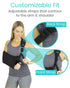 Vive Arm Sling Shoulder Immobilizer - Comfortable Relief for Left or Right Arm, Adjustable Padded Straps (Black)