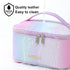 Small Gradient Makeup Bag for Ladies, Cute Pink Purple Blue Green Waterproof Zipper Pouch Makeup Organizer (Rainbow