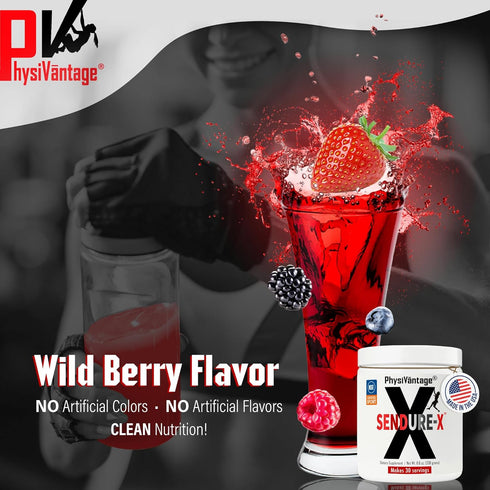 Sendure-X Beetroot + Citrulline Powder - Caffeine-Free Pre-Workout, Boosts Blood Flow and Endurance, 30 Servings