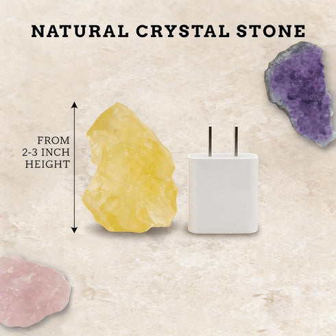 Set Interactive Citrine Wish Capsule - Aesthetic Crystal Desk Decor, Career Success & Motivation Gift, Wealth Energy