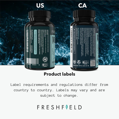 Freshfield Prenatal Omega 3 DHA Supplement - Vegan Algae Oil for Lactation & Brain Development, 60 Count